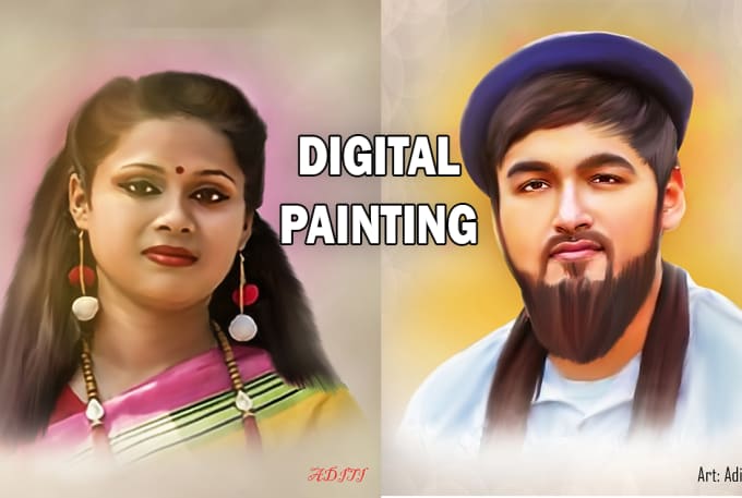Turn Photo Into Digital Oil Painting By Designermallik