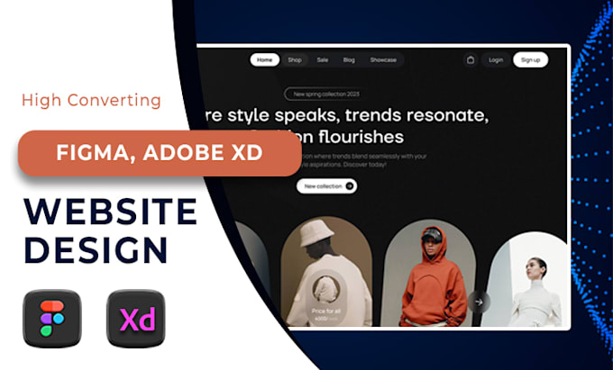 do adobe xd, figma ui ux design mockup for website, app and dashboard