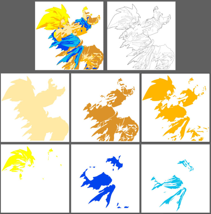 Create multi layered vector stencils ready for laser cutting by