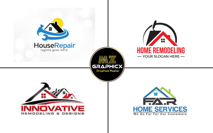 Design Home Decor Or Remodeling And Handyman Logo By Mzgraphicx