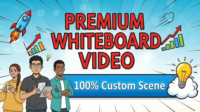 create custom whiteboard animation explainer video