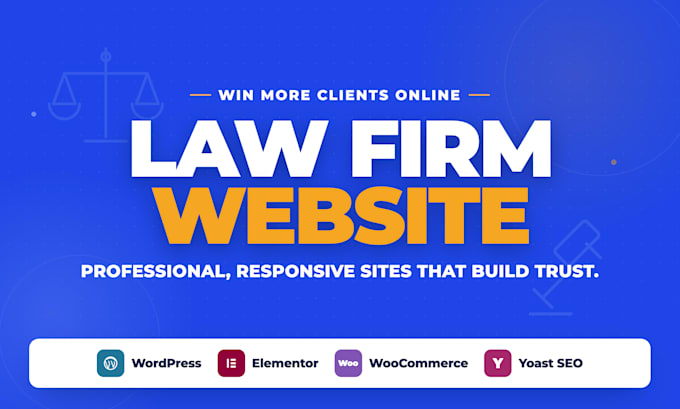 create a premium attorney, lawyer and law firm wordpress website with elementor