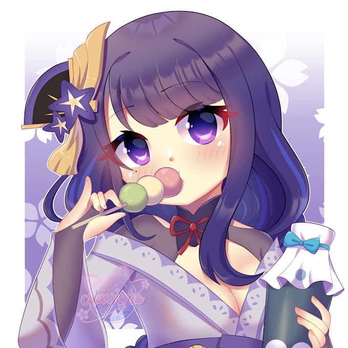 draw cute female bust up anime, oc, fanart for profile picture ych