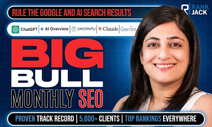 do complete monthly SEO service for top google ranking