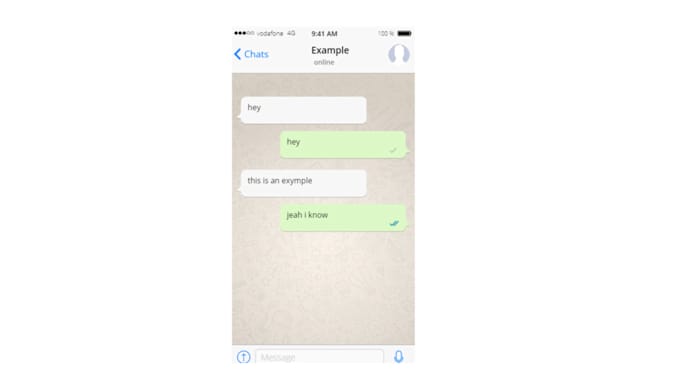 a fake whatsapp chat