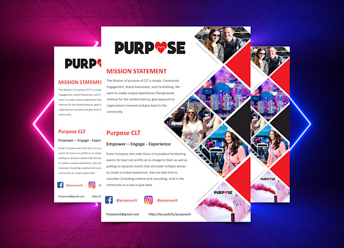 design product one sheet, sell sheet, promotional flyer