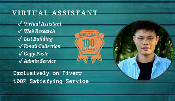 I will be your virtual assistant for data entry and web research