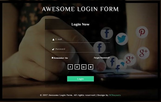 create the responsive HTML form, web form