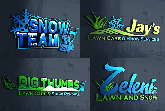 Design snow removal lawn care and yard clean logo by Shopoiu98 | Fiverr