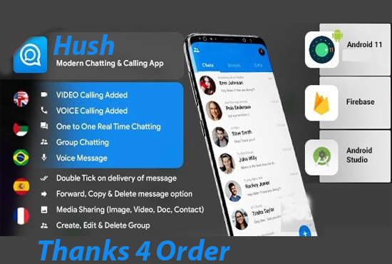 develop chat app with audio and video calling