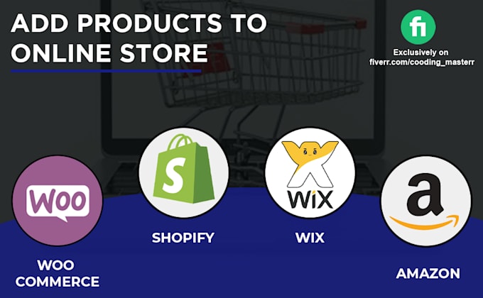add products to your woocommerce, shopify, wix and ebay store