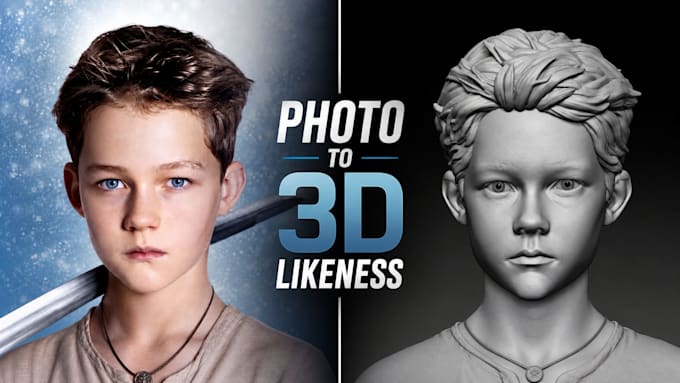 sculpt realistic 3d likeness portrait from photos