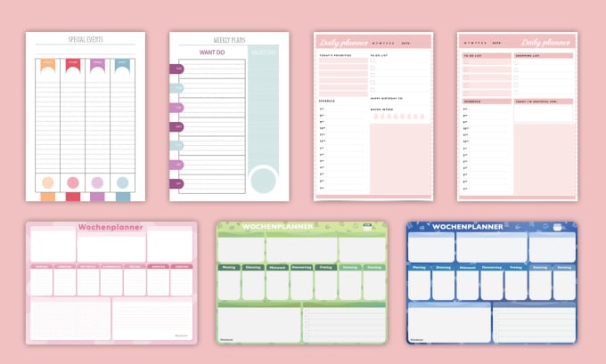 Design custom planner, journal, attractive calendar by Ms_hossain | Fiverr