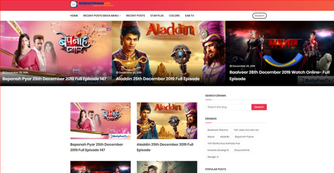 Sell an indian tv dramas website with the top level domain by Photoshoper13 Fiverr