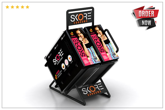 do product counter display unit, posm items 3d