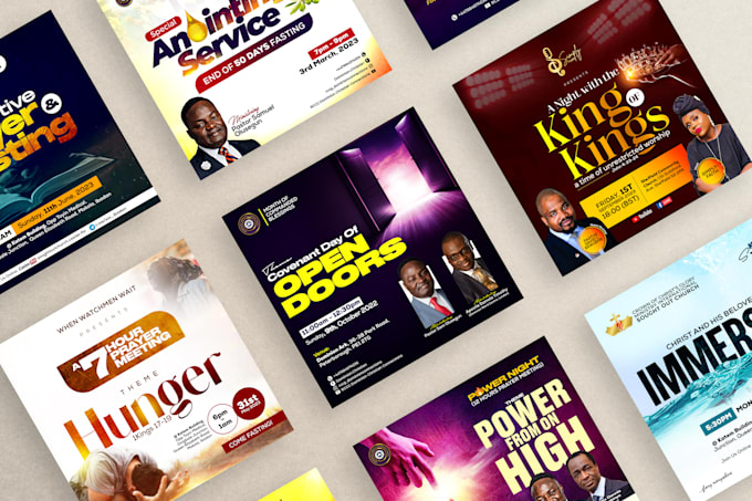 create unique church social media designs and slides