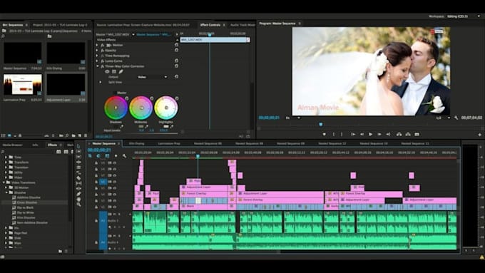 create a cinematic wedding highlight film