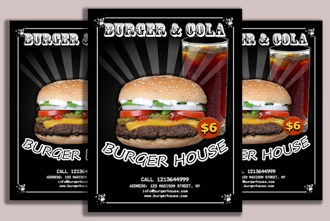 create unique flyer, poster, banner