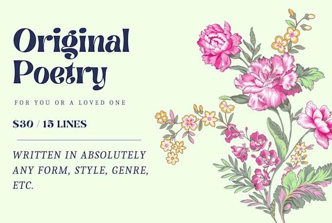 write a beautiful poem for you or a loved one