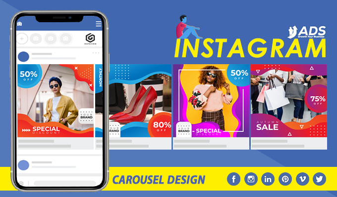 design attractive carousel instagram ads
