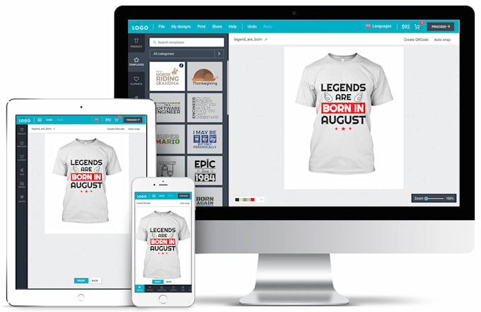 Creat Product Printing Ecommerce Website For Tshirt Cups Etc By