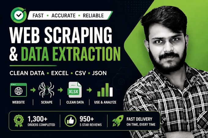do web scraping, data extraction and python automation