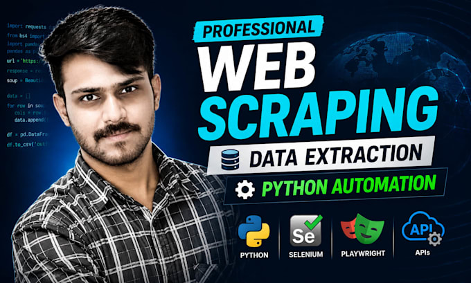 do python web scraping, data extraction and automation