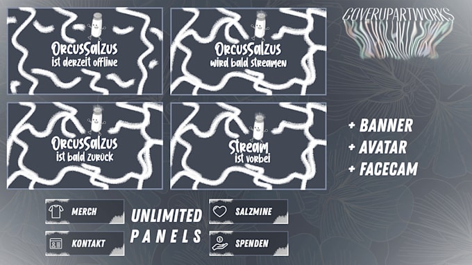 design high quality screens panels and overlay stream pack