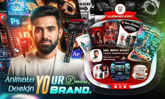 create event promotional animated video motion poster design