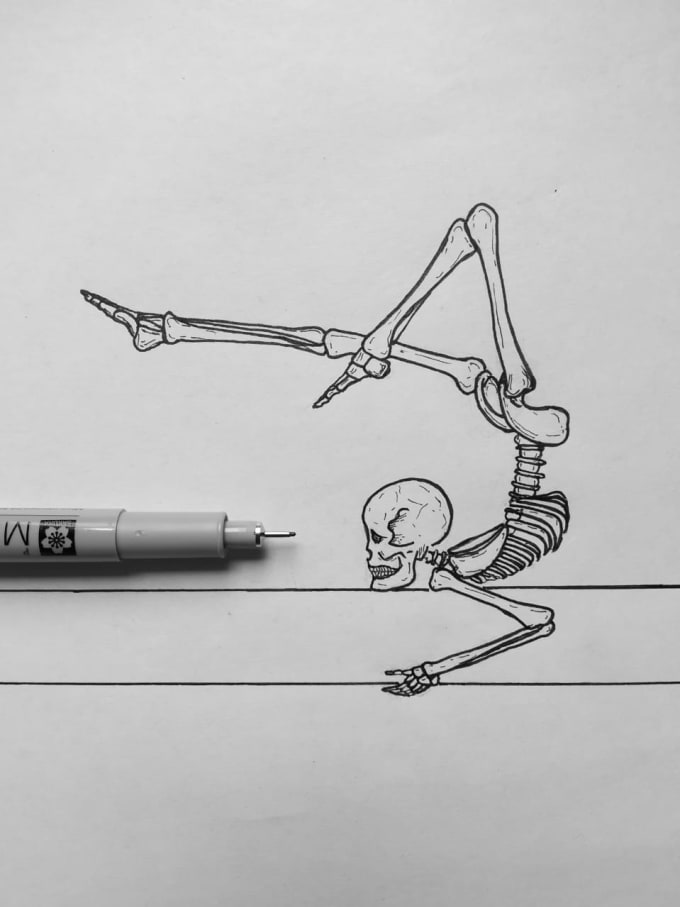 Featured image of post Skeleton Pen Drawing On Hand no humans were harmed in the making of this art work