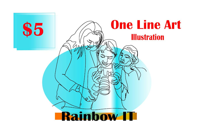 draw one line art and one line art  drawing within 2 hours