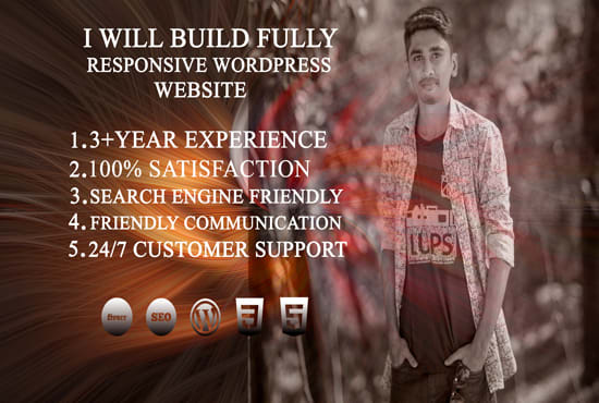 build wordpress website design for a client with seo