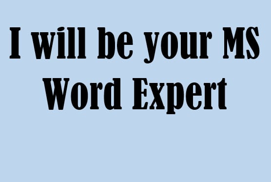 be your ms word expert