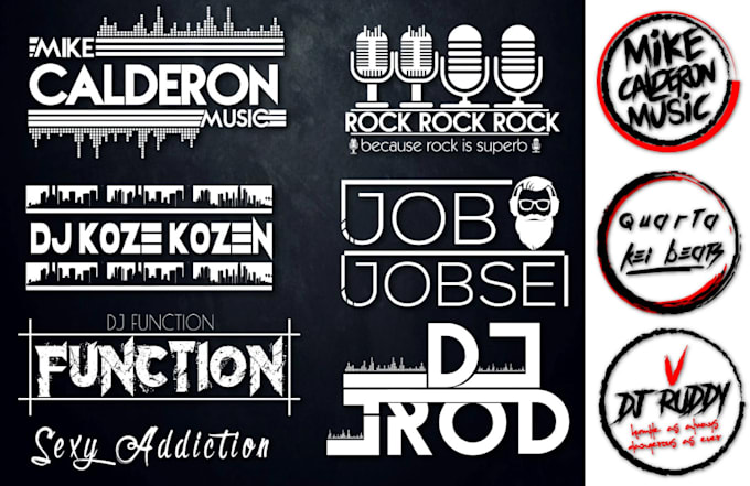 design dj ,typography or music producer logo