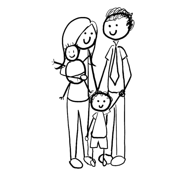 Draw simple black and white clipart by Kellianneo Fiverr