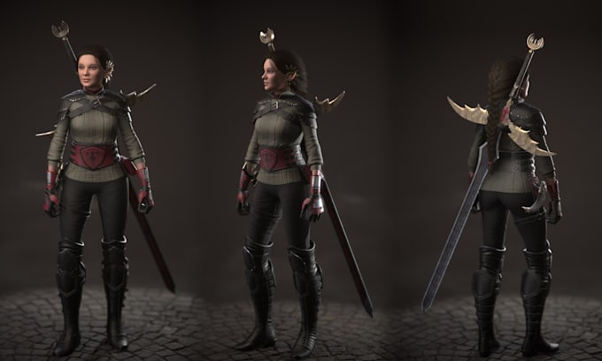 do 3d character model or creature for your video game