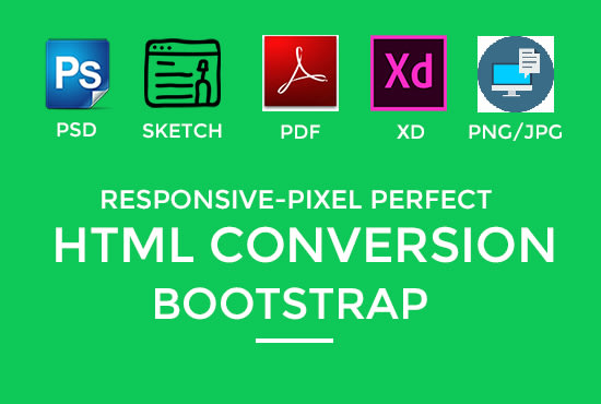 convert psd to html fully responsive bootstrap