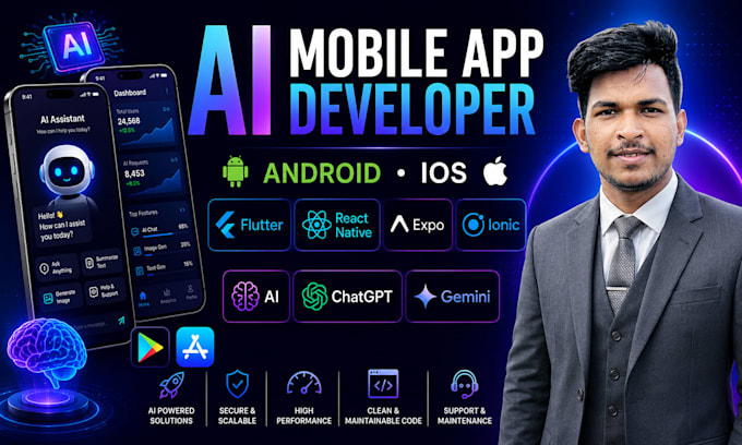 create custom ai mobile apps for android and ios