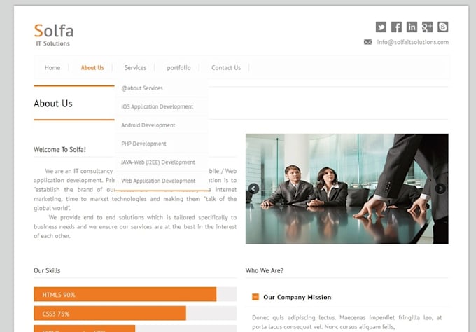 write clean html,css, html5, css3, javascript and jquery for your website