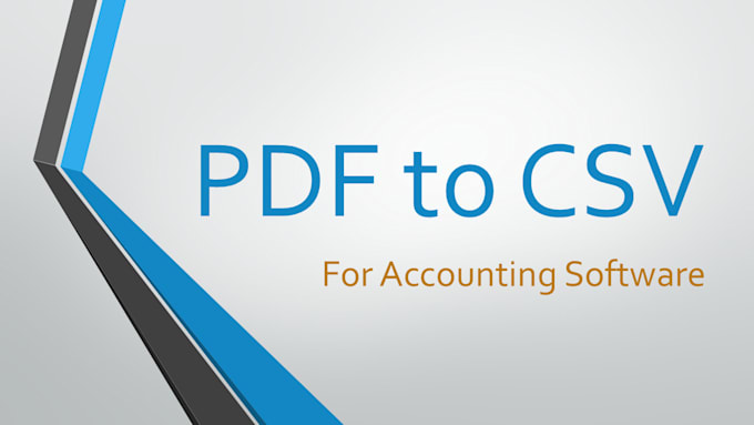 convert PDF to CSV and upload to qbo
