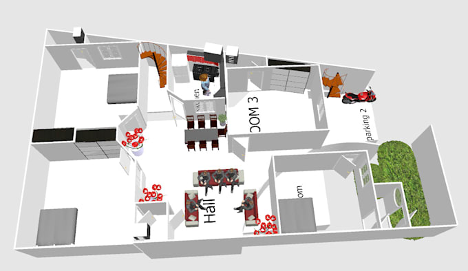 Make 3d Models For Your House And Offices By Zubairhabibawan