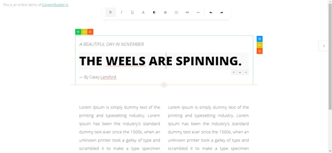 integrate a professional drag and drop content builder