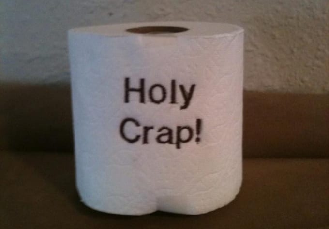 embroidery on toilet paper