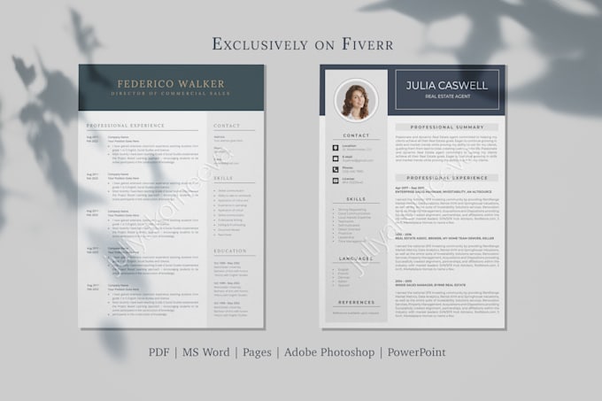 design a professional resume design and cv template