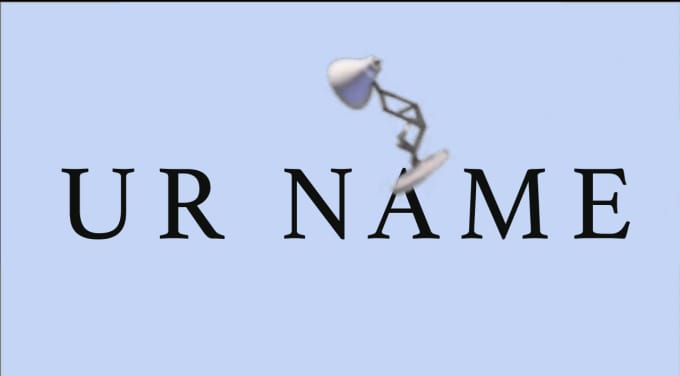 pixar letters alive: pixar intro parody