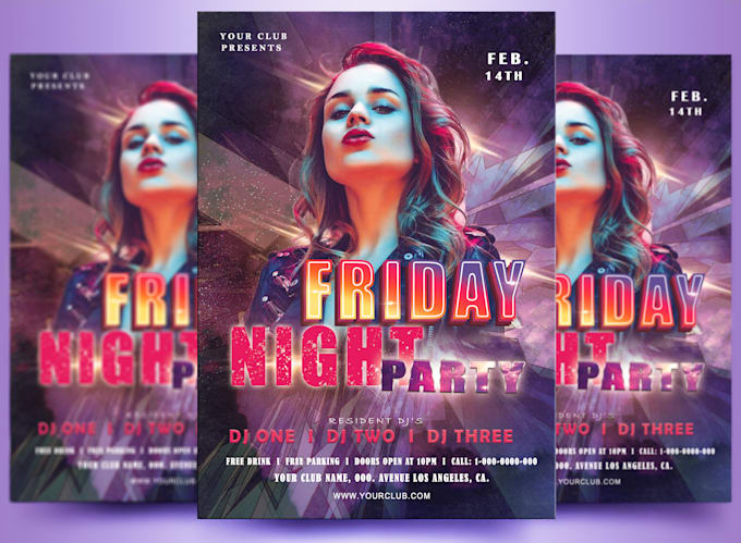 design party, event, valentines day  flyer, and poster