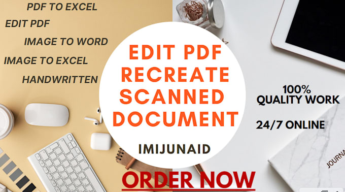 convert scanned PDF to word or excel, google docs