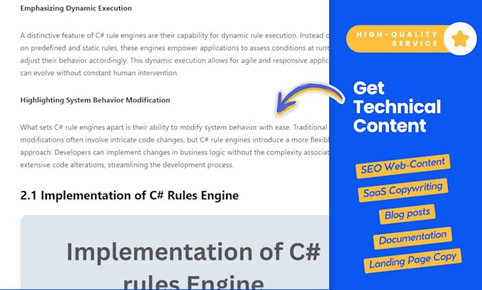 develop top notch tech blogs and documentation