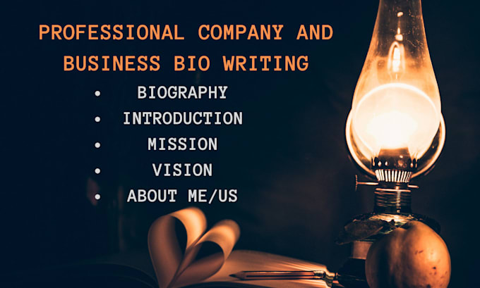 do company bio writing, biography, be your about me and business bio writer
