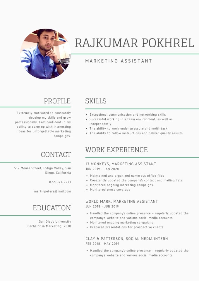 Do professional greek cv and english cv writing for your job application by Rajpokhrel19